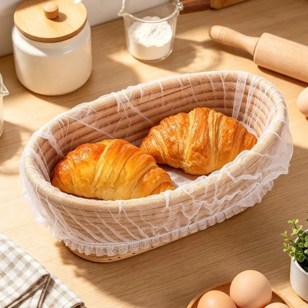 20/30/50/100Pcs Nonwoven Fabric Bread Proofing Covers Disposable Dustproof Bread Proofing Basket Liner Elastic Closure
