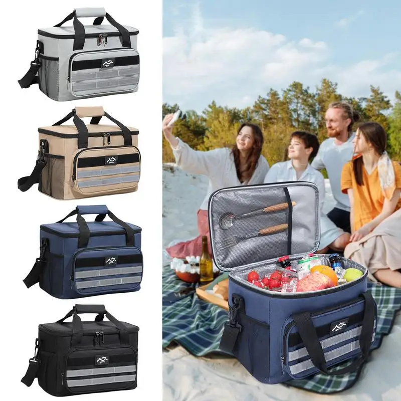 Beach Cooler Thermal Adult Lunch Box Lightweight Waterproof Catering Transport Box with Multiple Compartment for Camping Picnic
