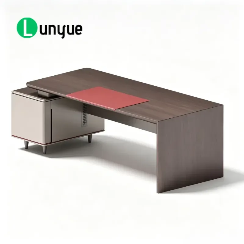 Modern Durable Wooden Executive Manager Desk for Office Home Business Sturdy Large Workspace Storage