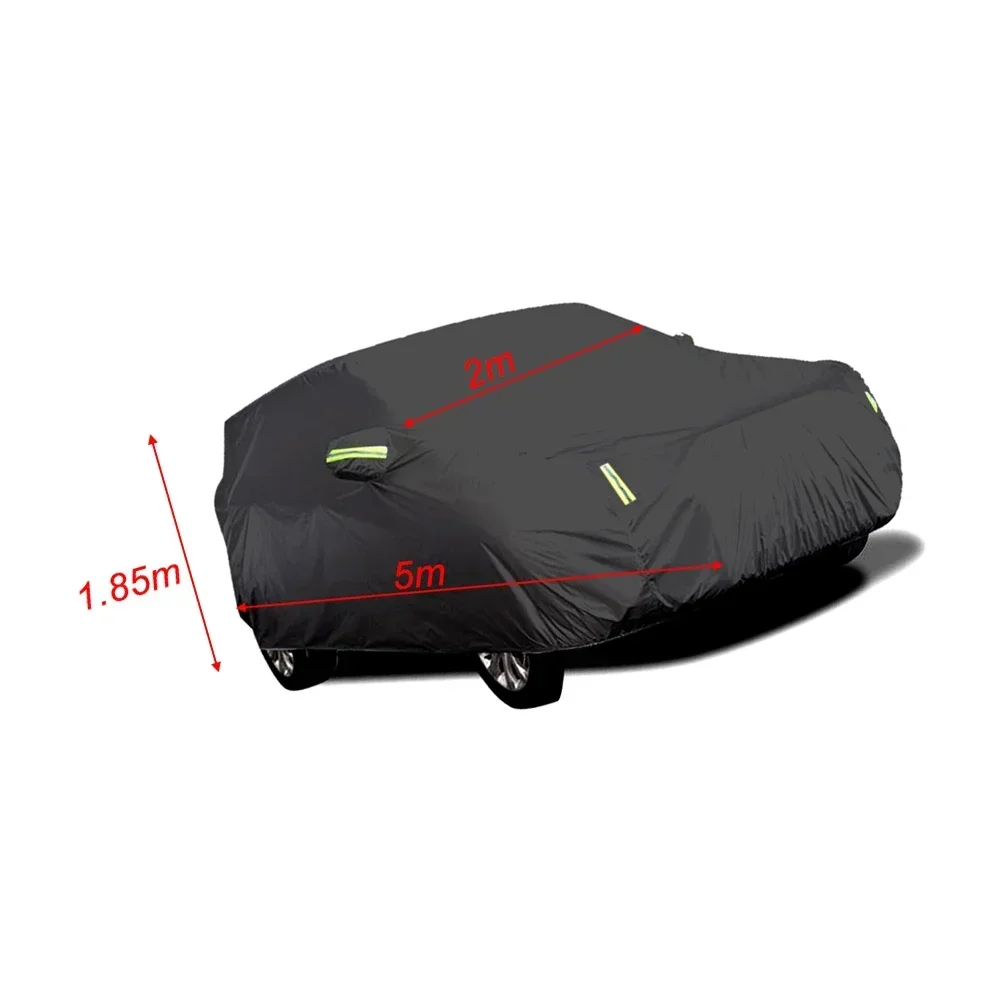 Auto-Abdeckplane S-XXL für Limousinen, Vollabdeckung mit Reflektorstreifen, Sonnenschutz, Staubdicht & Wasserdicht, UV-Beständig, Kratzfest, Universell – Detail 10