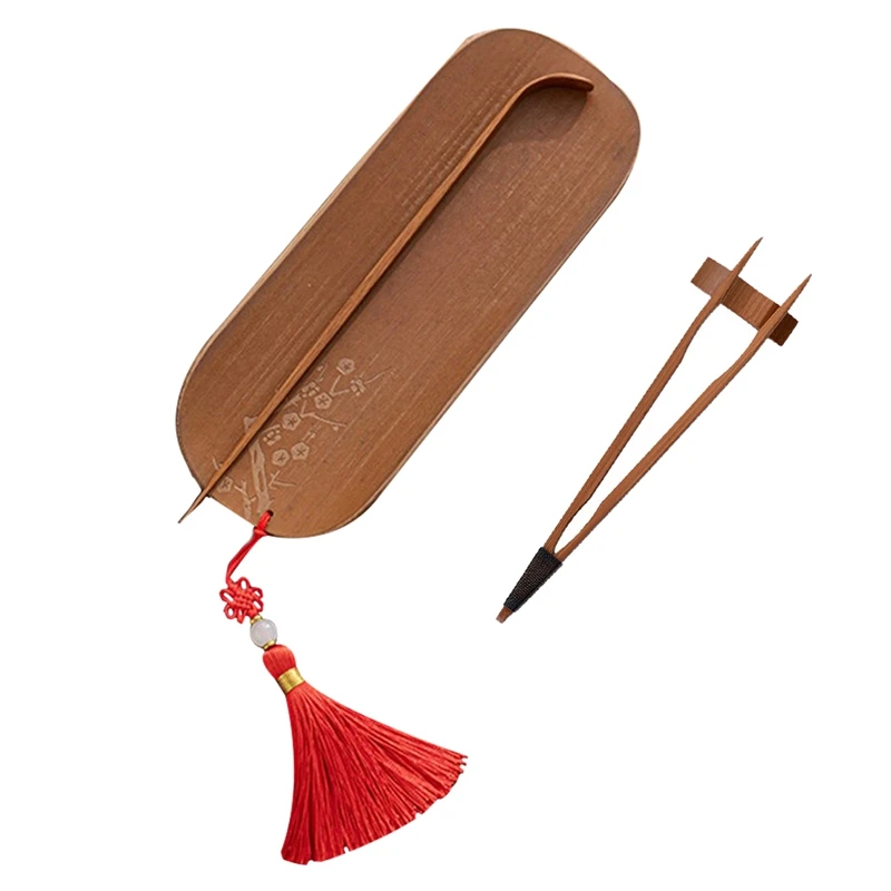 Bamboo Tea Scoop Handmade Coffee Tools Vintage Tea Accessories Set Chahe Tea Needle Teaware Set