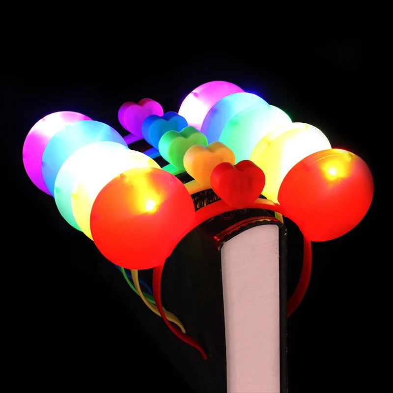 Cartoon Bear LED Glowing Hairband Headdress Cute Colourful Flashing Bear Headband Kids Birthday Party Ambience Dress Up Props