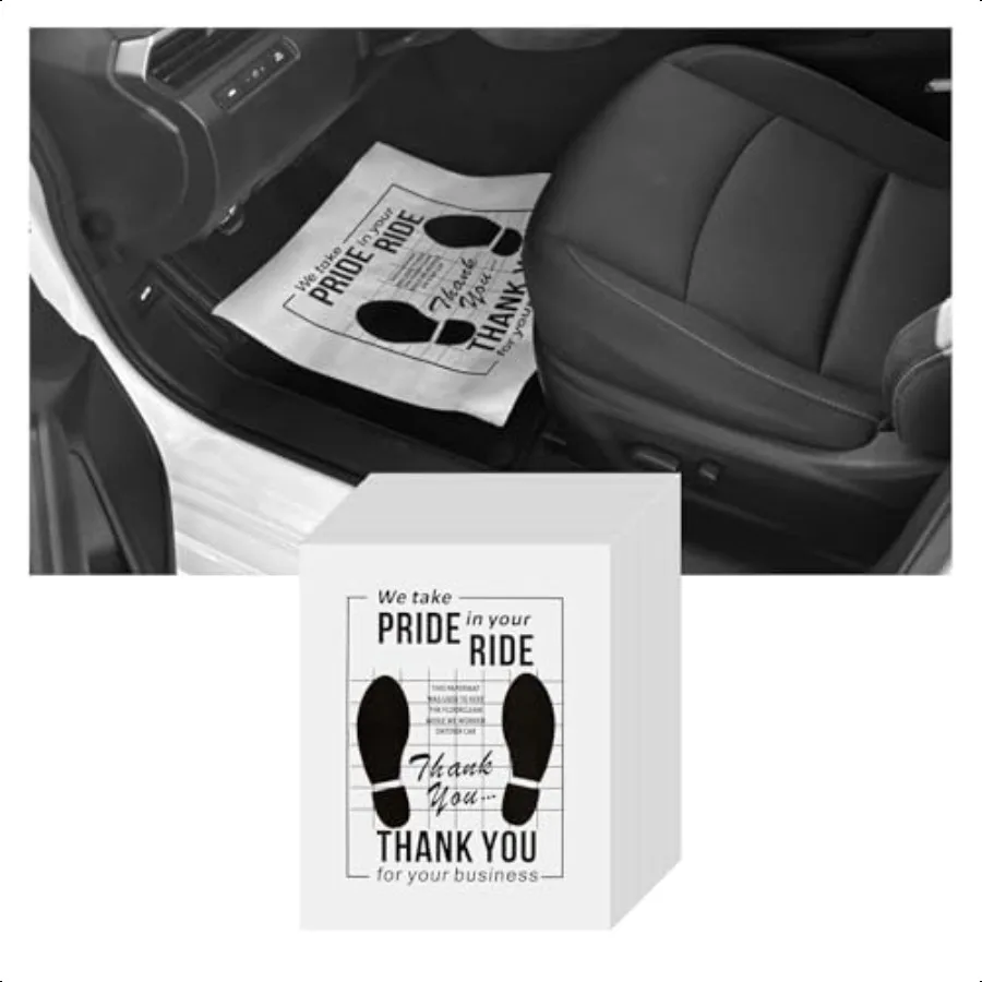 50PCS Paper Floor Mats for CarsThickened 19.29x15.35  Floor Mats for Cars Avoid Soiled Mat with Dirt Sand Oil Universal Car Flo