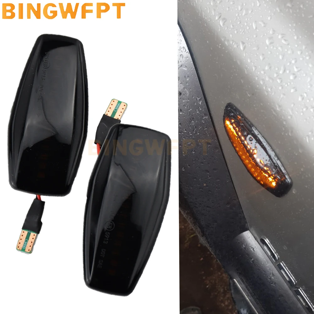 2x LED Dynamic Side Marker Light Turn Repeater Lamps For Hyundai I10 Accent Coupe Click Elantra Lavita Excel 2 Getz Prime Lavita