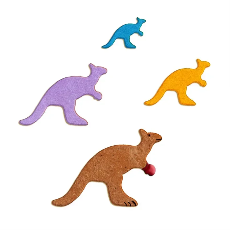Four Specifications Cartoon Terrestrial Animal,Boxer Kangaroo,Plastic Molds,Cake Pastry Fondant Decorate Tools,Cookie Cutters