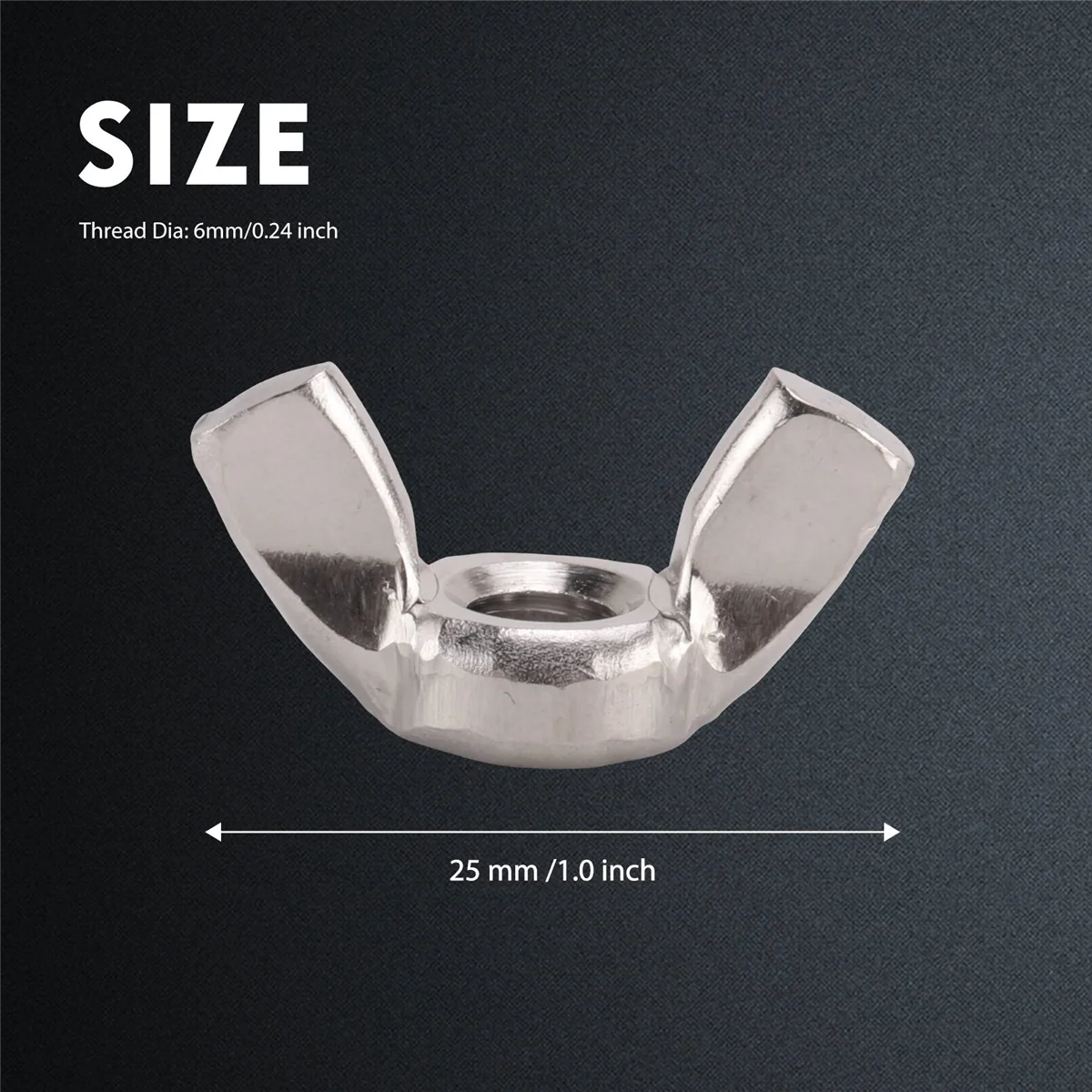 10 шт., гайки из нержавеющей стали с резьбой M6