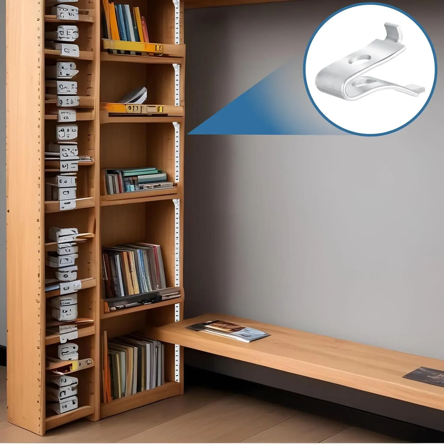 10-30 SZT. Klipsy do Półek Szafkowych Metalowe Klipsy do Półek Regulowane Klipsy do Wsporników Półek Aluminiowe Kołki do Półek Metalowe Klipsy do Wsporników Półek