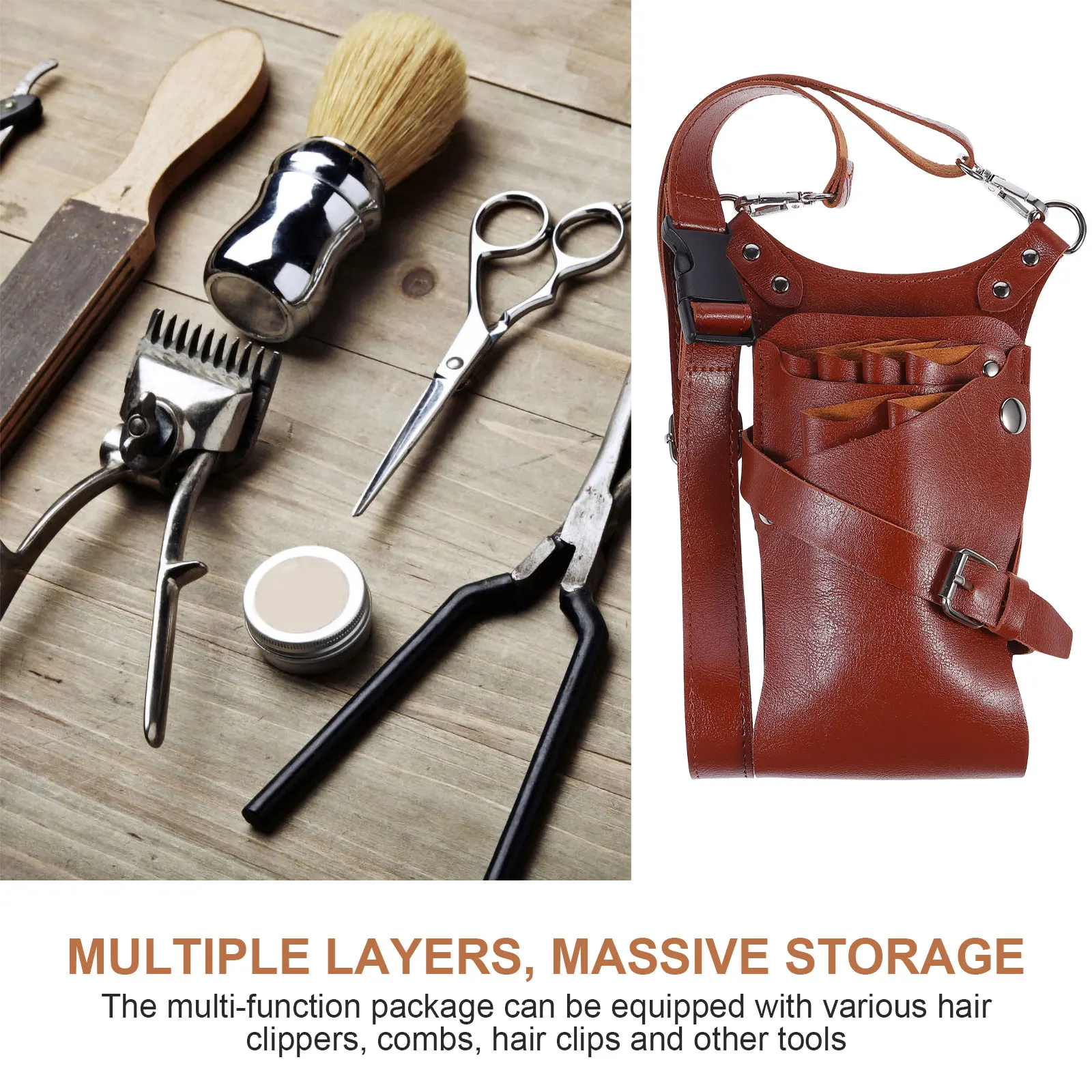 

Профессиональная сумка для парикмахерских ножниц, компактная поясная сумка, держатель для инструментов для стрижки волос, органайзер для парикмахерских, поясная сумка для ножниц