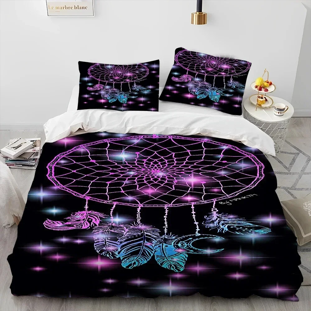 Fashion DreamCatcher Feather Owl Bedding Set Duvet Cover Bed Set Quilt Cover Pillowcase Comforter king Queen Size Boys Adult