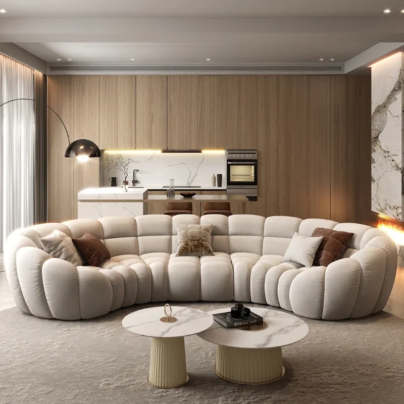 

Minimalist Circular Arc Pumpkin Sofa Circular Semicircle Living Room Light Luxury