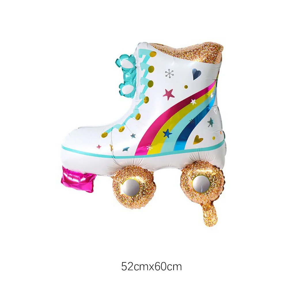 1/10 Stuks 22Inch 4D Regenboog Rolschaats Ballon Boom Box Ballon Disco Folie Ballonnen 80 90s Retro Thema Verjaardagsfeestje Decoratie