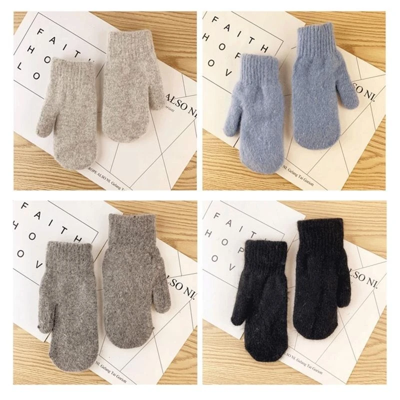 5asd mùa đông ấm áp lót phụ nữ rắn lùn lợp lông cừu ngắn găng tay ngón tay đầy đủ ngoài trời đi xe đạp nhiệt phụ kiện găng tay