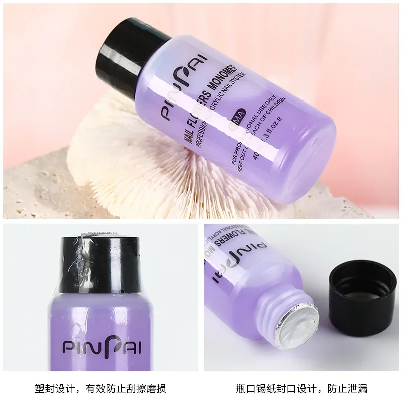 40ml acrílico prego líquido monômero cristal acrílico extensão do prego escultura não-amarelecimento para unhas de poeira em pó acrílico