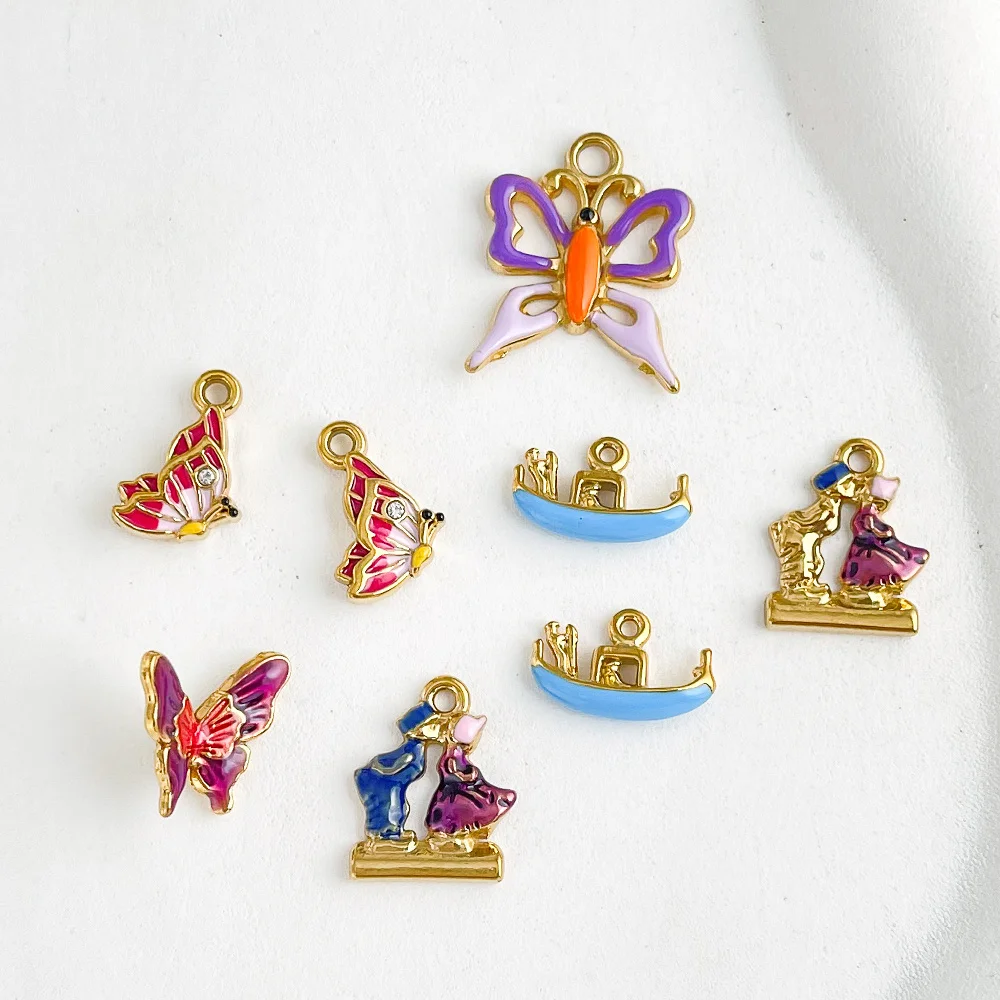 

Cordial Design 40Pcs Pendant DIY Necklace/Stainless Charms/Butterfly Ship Shape/Jewelry Findings & Components/Hand Made #196316