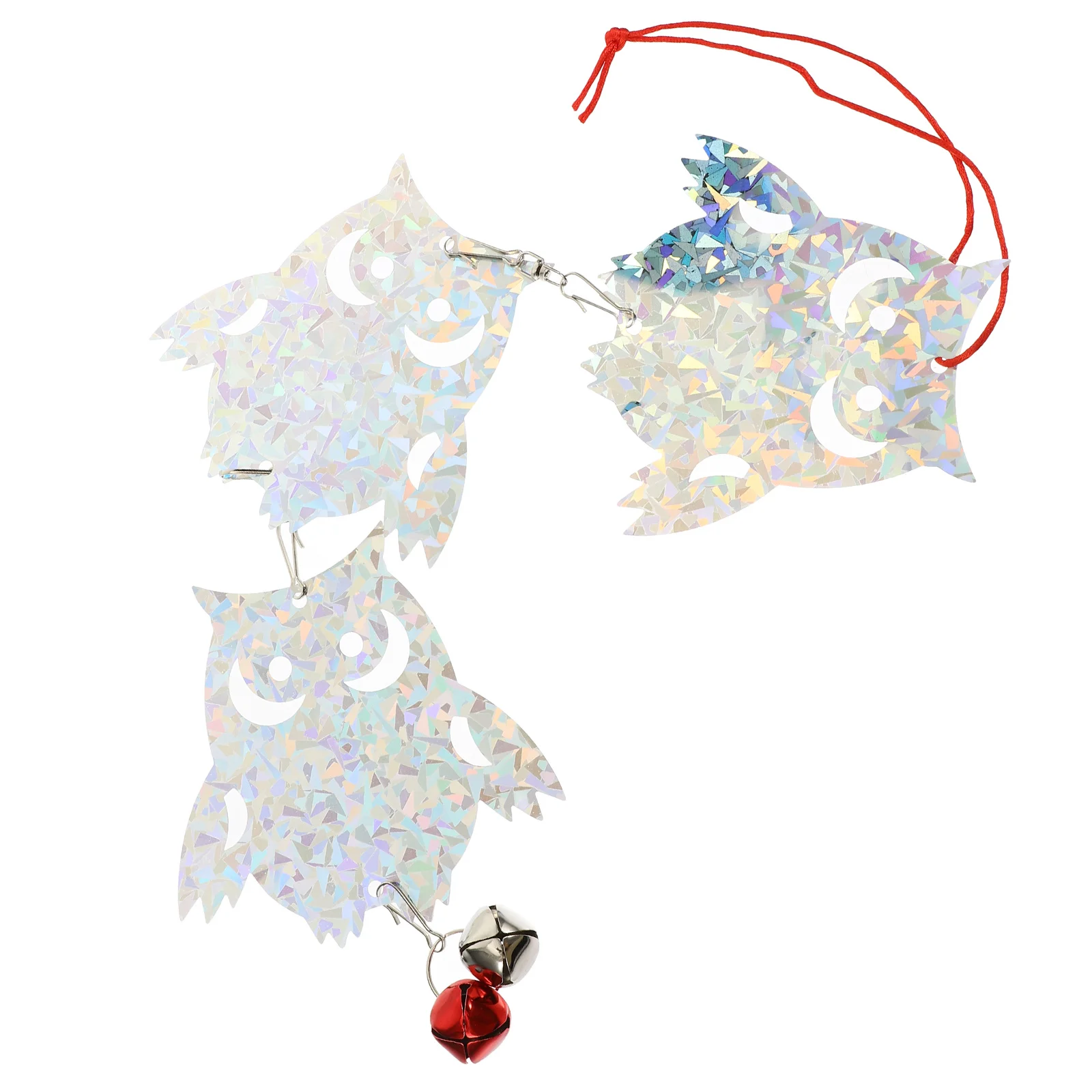 

VANZACK Owl Bird Scare Discs Highly Reflective Double Sided Wind Garden Decor Deterrent for Yard Patio