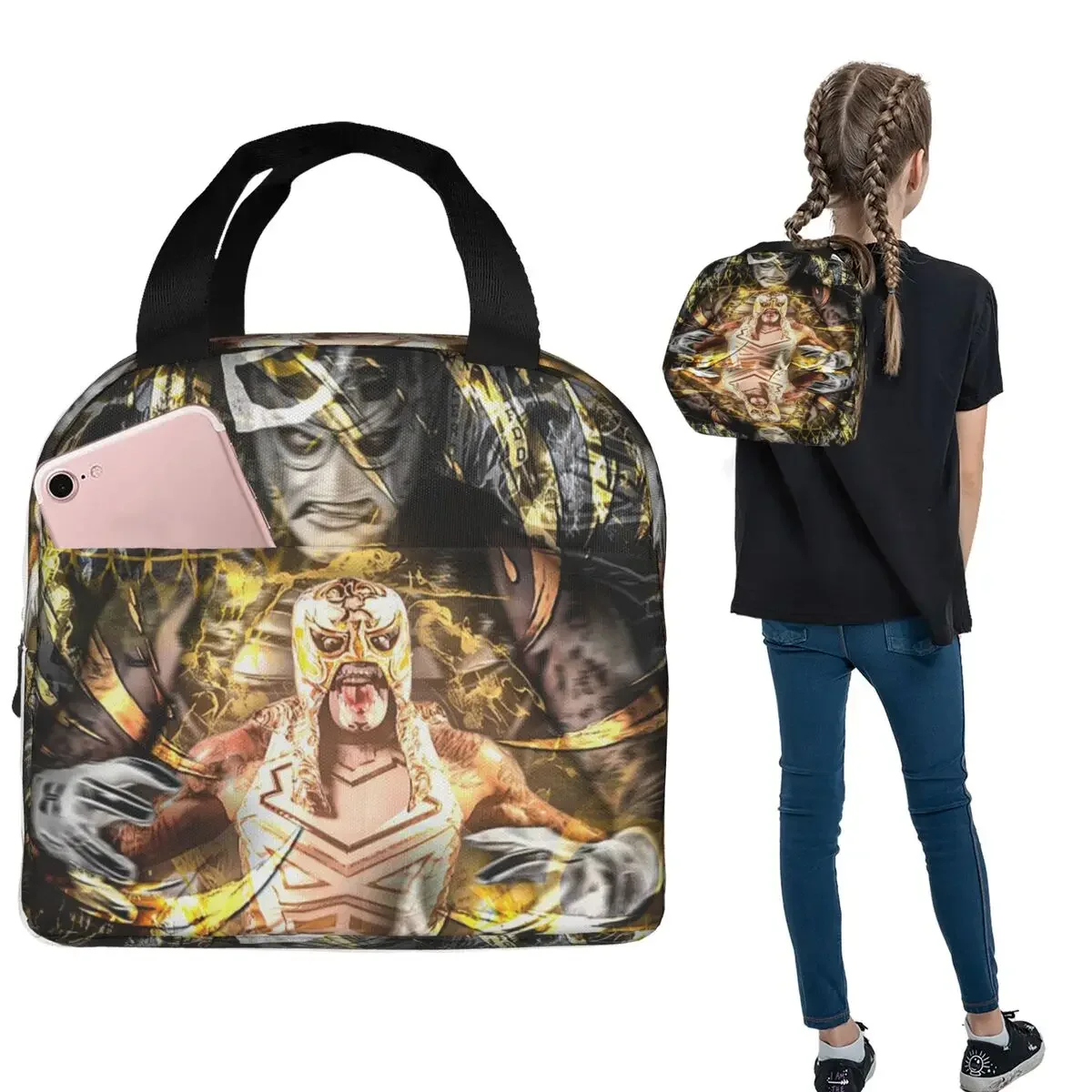 

Изолированная сумка для обеда Penta Wrestler для женщин и детей, портативные коробки для еды, термосумка для обеда