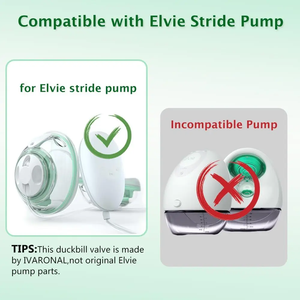 Duckbill Valves Compatible with Elvie Stride Pump Replacement Parts,for Momcozy,TSRETE Wearable Pumps,Spectra CaraCup Pump Parts