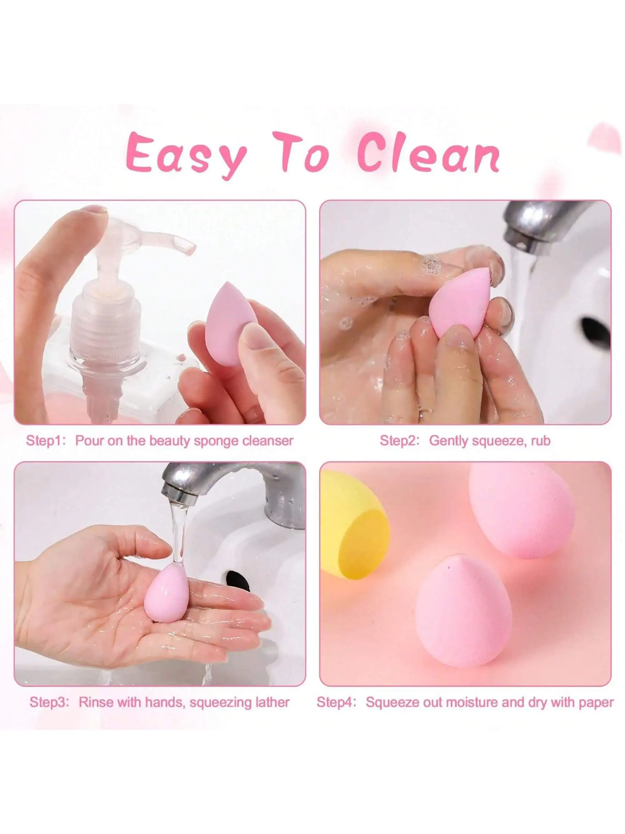 Mini Makeup Sponge Blender 40 pcs, Beauty Blender Sponge for Foundation, Powder, Concealer and Eye Shadow,Under Eyes,Highlight a