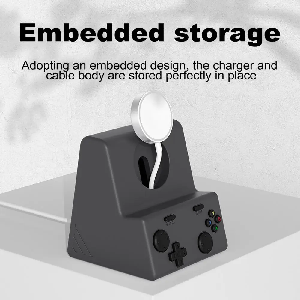 Силиконовая подставка для зарядного устройства для Apple Watch Series, док-станция, держатель зарядного кабеля, зарезервированный интерфейс, настольный держатель для часов