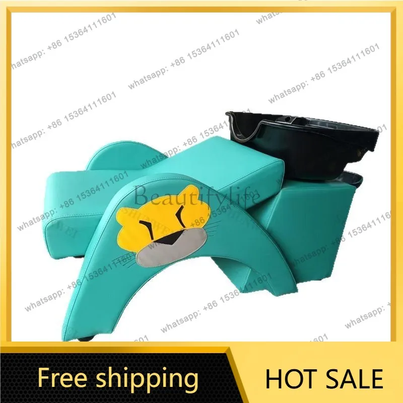 Factory Direct Sales Shampoo Bed Barber Shop Lying Flat Flush Hair Salon Special Shampoo Bed