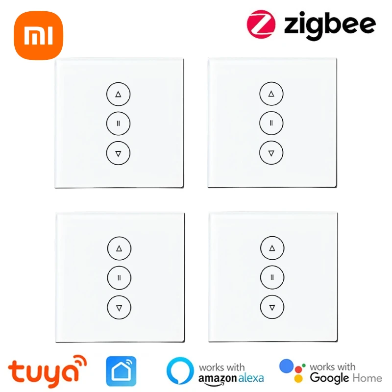 Xiaomi Tuya Smart Life ZigBee 3.0 Curtain Blind Switch For Roller Shutter Electric Motor Google Home Alexa Echo Voice Control