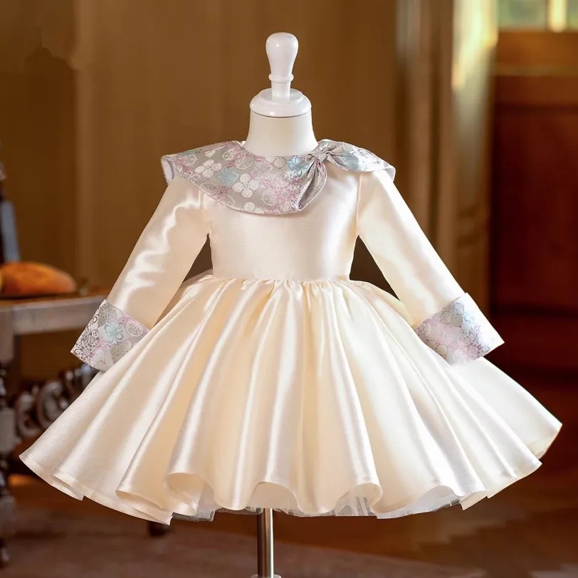 

New Children's Princess Evening Gown Host's Piano Performance Wedding Birthday Party Dresses For Girls A4944 Bridesmaid Dresses