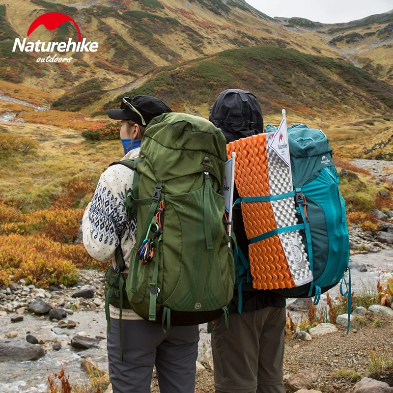 Imagem -06 - Naturehike Mochila 55l Camping com Capa de Chuva Quadro Externo Mochilas Grande Capacidade Outdoor Montanhismo Bolsas de Viagem Mochila Trekking Feminina Viagens Mochila 55 Litros Impermeável Mochila Cargueira Trekking