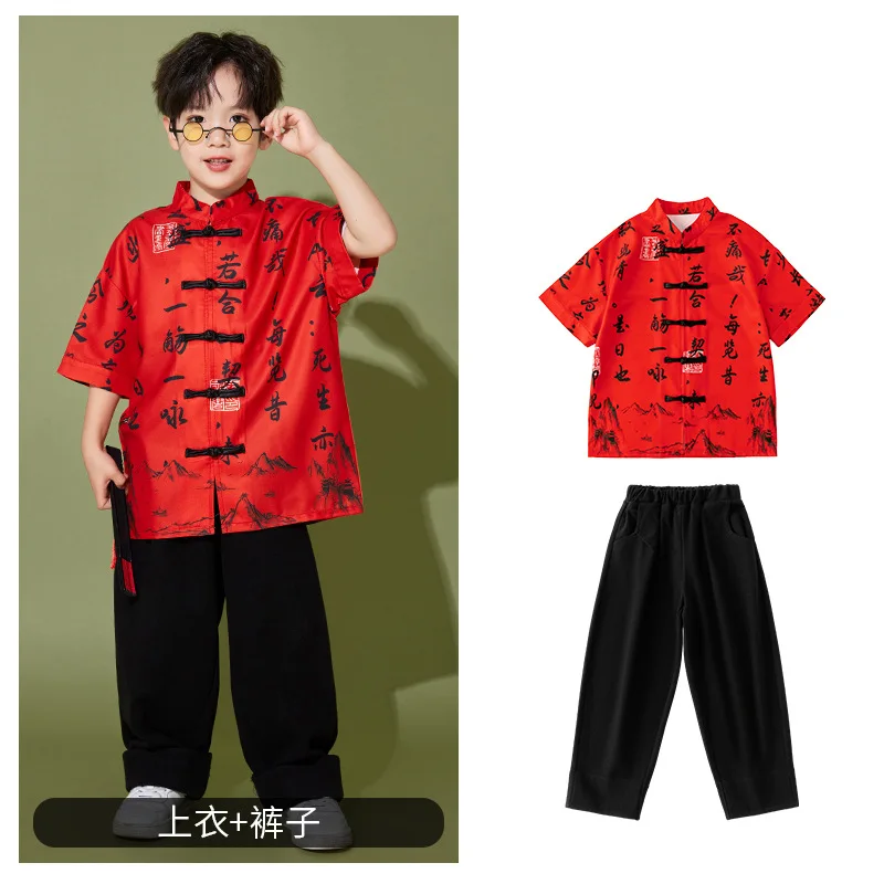 Festival Performance Costume New Chinese Clothing Classic Culture Clothing Traditional Improved Hanfu Two Piece Set for Child