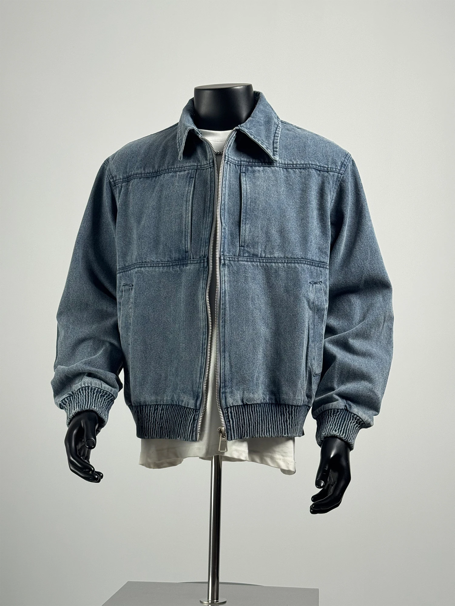 

Мужская джинсовая куртка в стиле ретро в японском стиле с несколькими кетами, повседневная осенняя верхняя одежда свободного покроя, модная брендовая молодежная хлопковая одежда