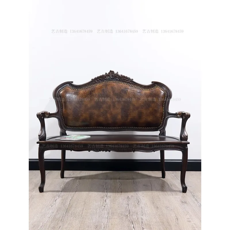 French classical Renaissance imported basswood combined sofa chair was made by the ancient method of tenon and mortise