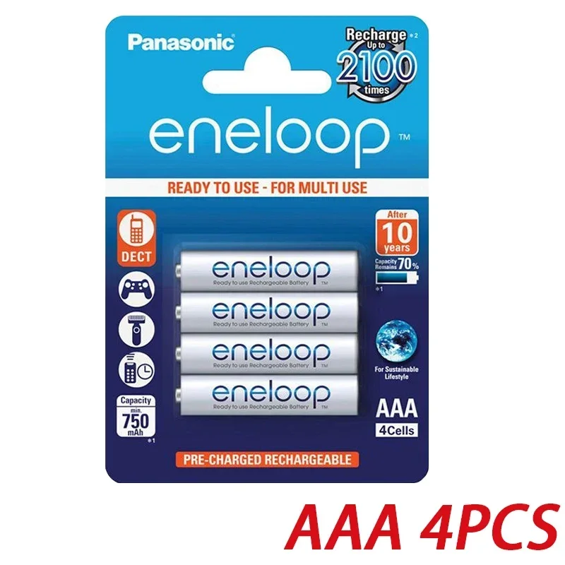 Panasonic Eneloop originele AA AAA oplaadbare batterij 1.2v 1900mAh 800mAh voorgeladen nimh geschikt voor zaklamp camera speelgoed