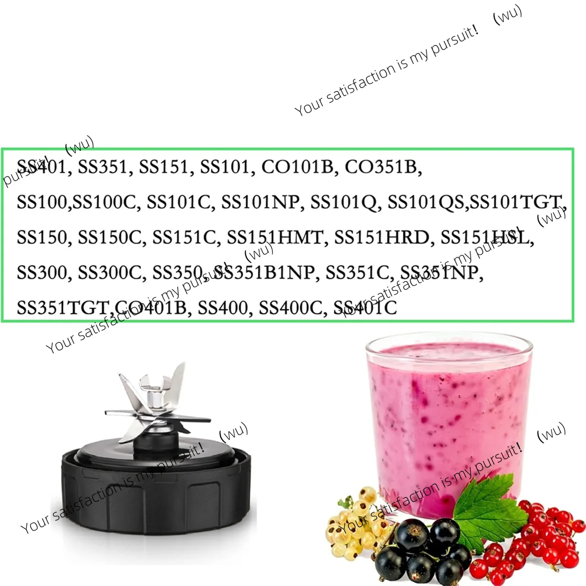 FOR Blender Replacement Blade 7 Fins for Ninja,Blender Blade Replacement Parts for Ninja SS101 SS351 SS401 SS151 SS300 SS35