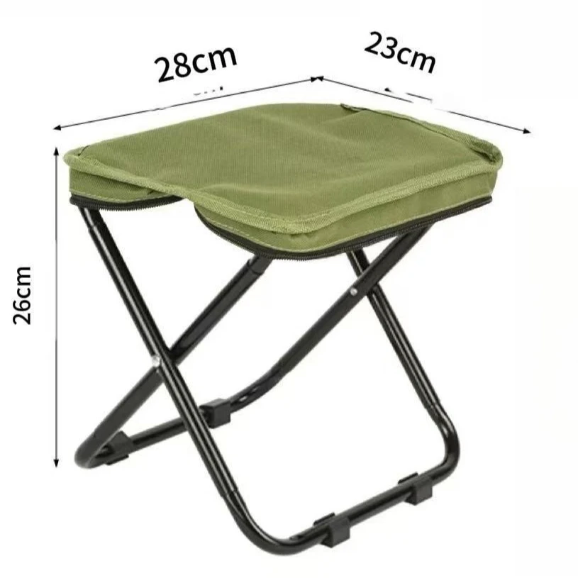New Outdoor Pencil Case Folding Small Horse Tie Portable Handbag Stool Camping Picnic Stool Ultra Light Stool Train Queue Chair