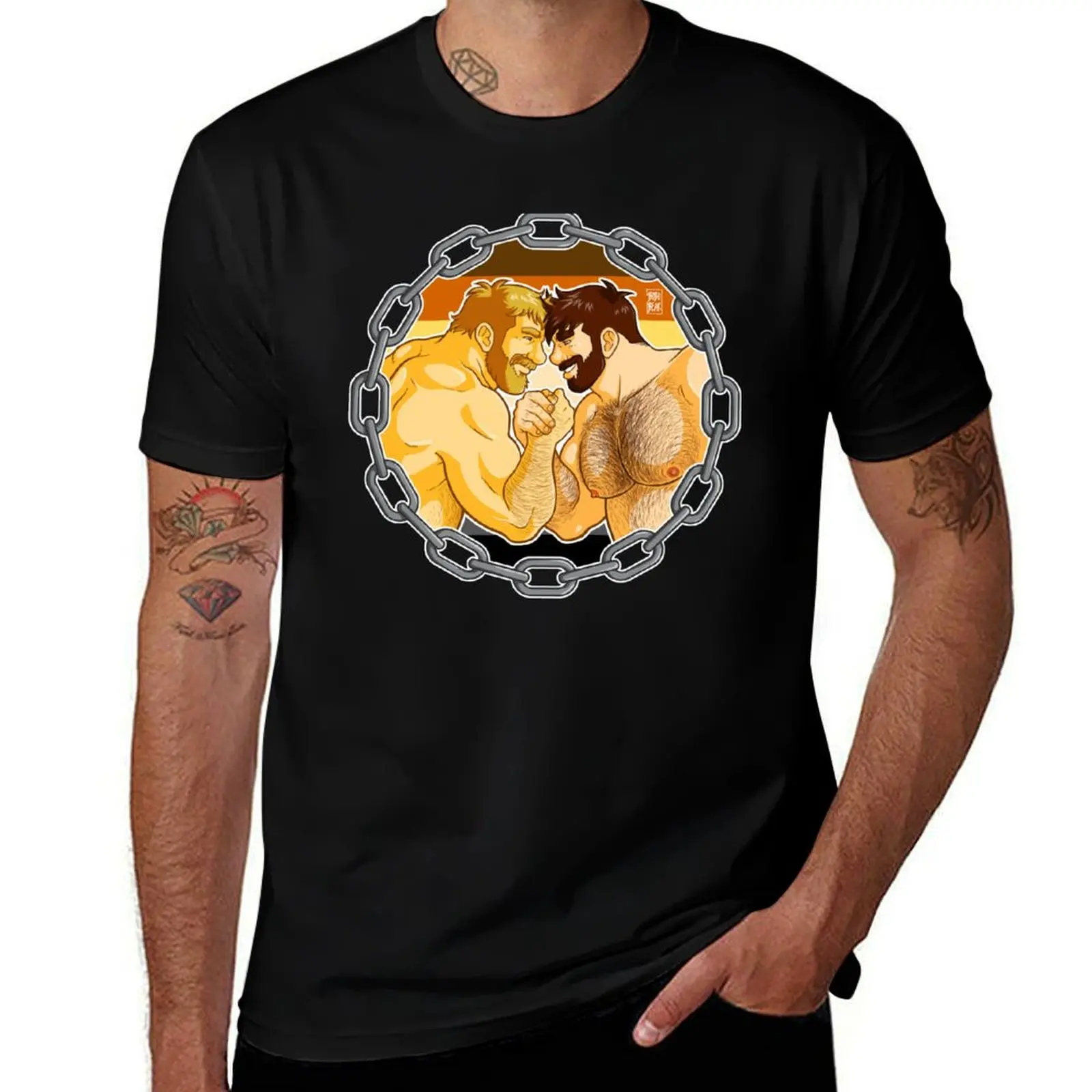 

man - man ADAM AND shirt T-Shirt BEAR MIKE PRIDE t LIKE ARM WRESTLING cotton t shirt designer