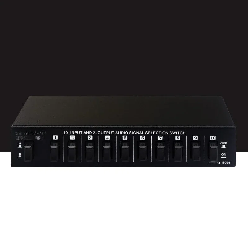 

inventory10-in 2-out 2-in 10-out Audio Switcher RCA Speaker Selector 2 Way Signal Switch Audio Selector 120 Characters Exactly