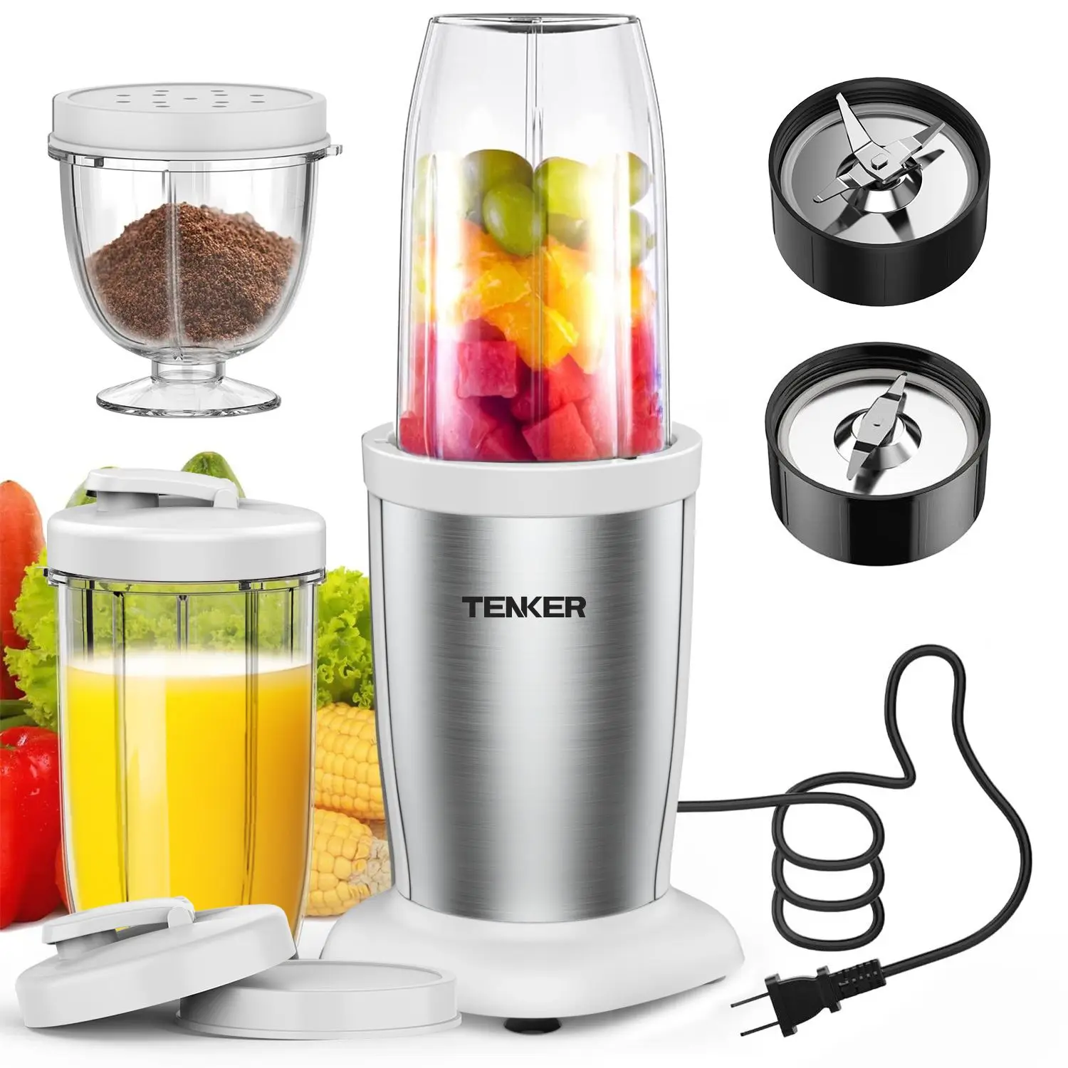 900W Personal Blender for Blending and Mixing, 11-Piece Countertop Blender Grinder Combo for Kitchen, Ice Protein Drink and Sale