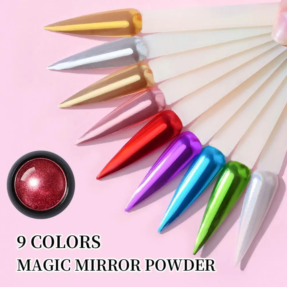 

Golden Mirror Finish Nail Powder Holographic White Pearl Chrome Metallic Powder DIY Nail Art Kit for Nail Art Decoration