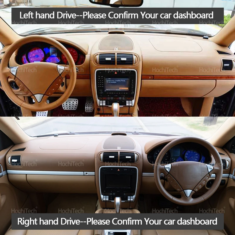 For Porsche Cayenne E1 9PA First Generation 2003-2010 Car Dashboard Cover Avoid Light Pad Instrument Platform Cover Mat Carpet