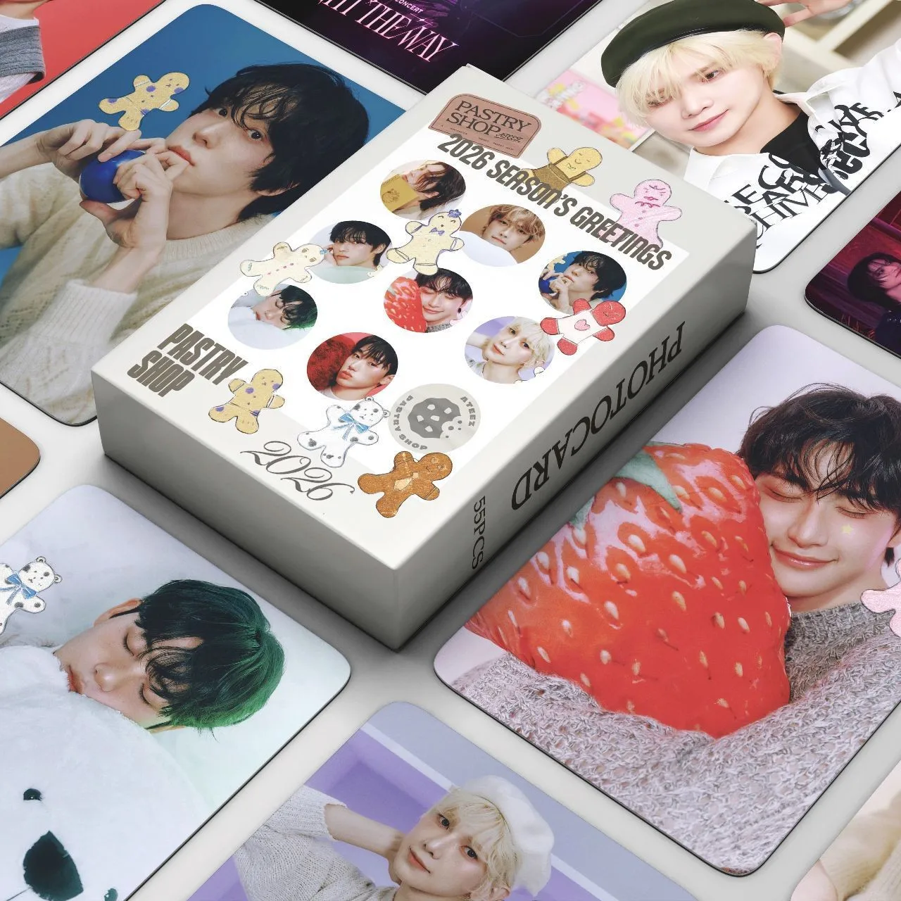 55 Stück/Set ATEEZ Neues Album GOLDEN HOUR Part.5 Lomo-Karten Postkarten, Seonghwa Hongjoong Yunho Mingi San Jongho Fan-Geschenke