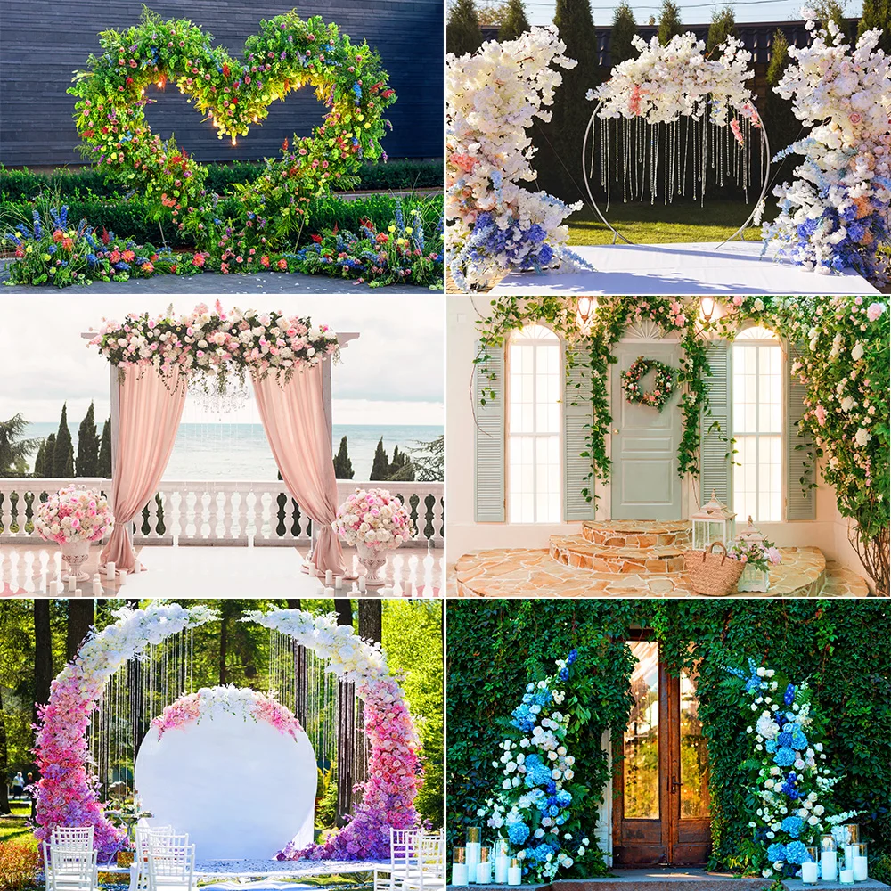 

Floral Wall Wedding Photography Background Anniversary Birthday Party Photocall Photo Studio Backdrop Prop Customized Products