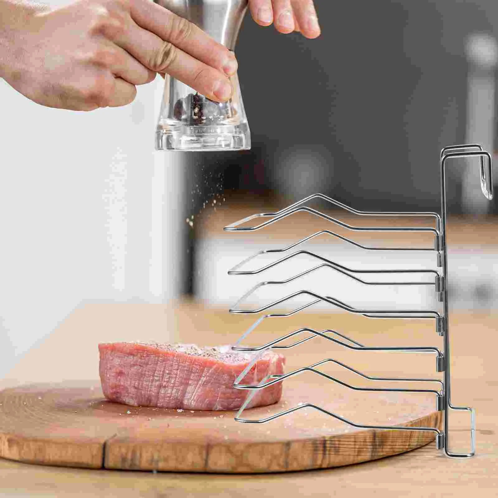Stainless Steel Steak Rack Heavy Duty Meat Holder For Baking Pastry Tools Sous Vide Divider Rack Dining Bar Accessories