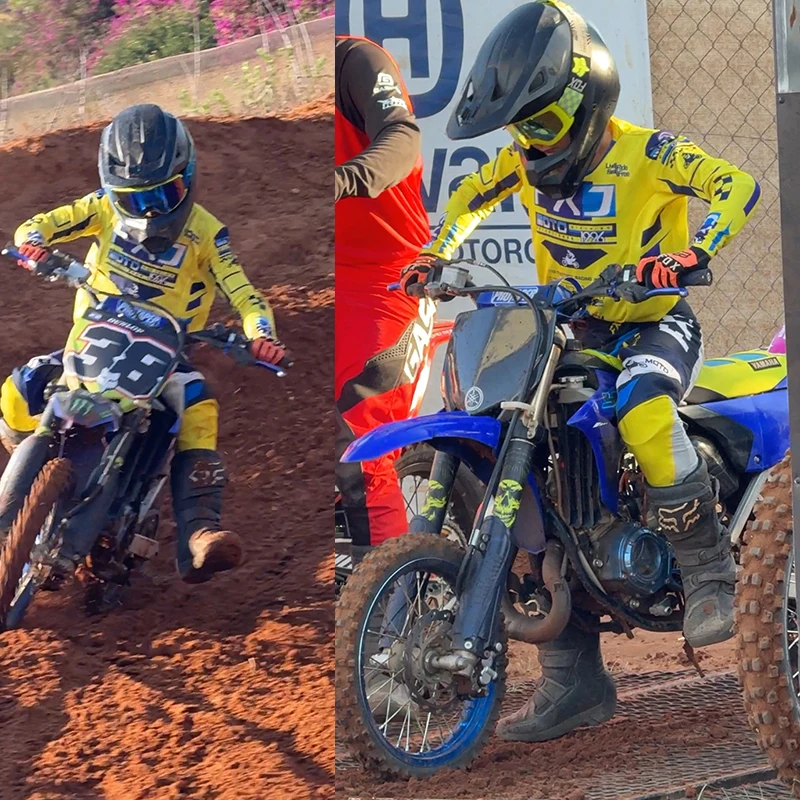 motocross child set Motorcycle jersey and pants kids clothing yellow Youth mx gear set racing suit Customized Number Name