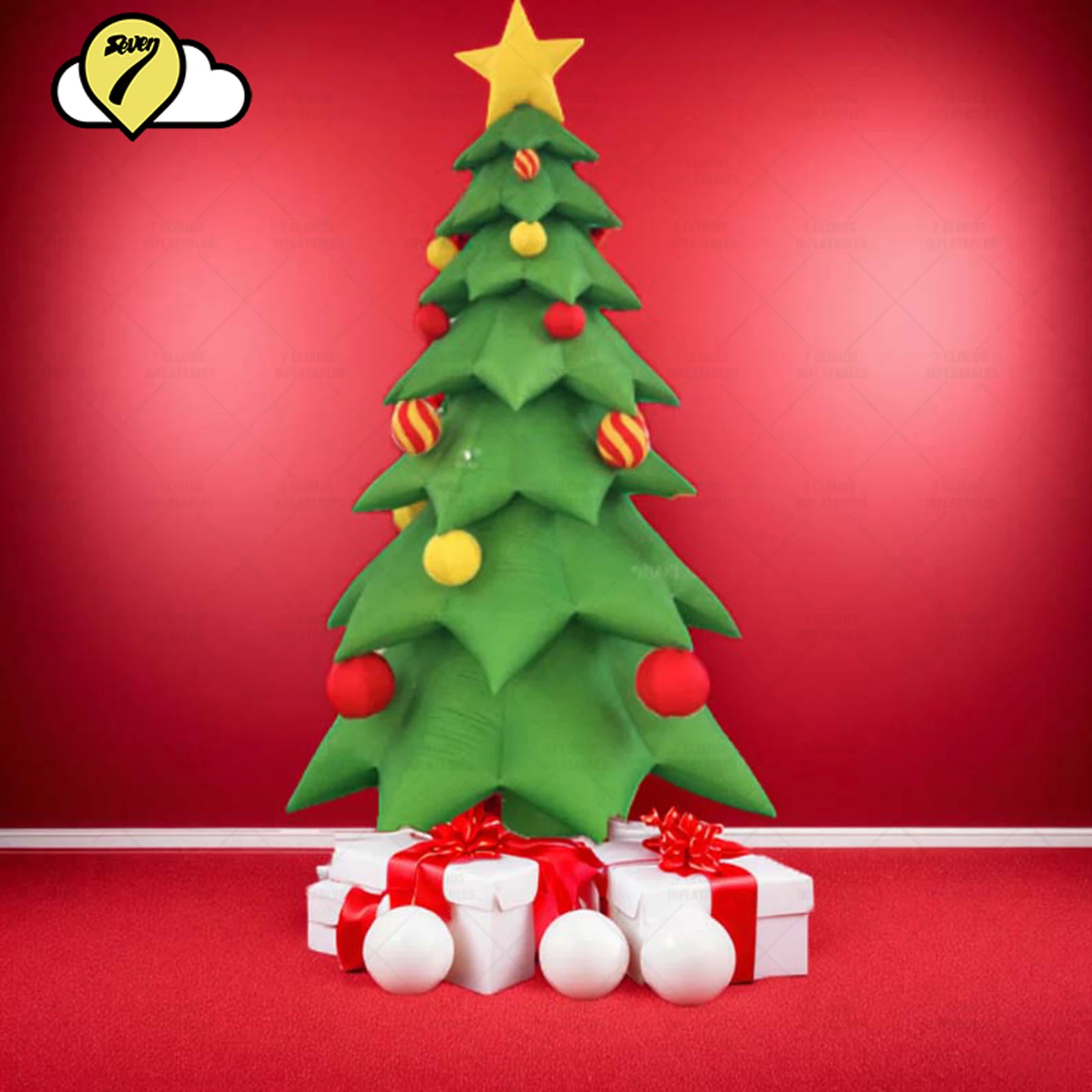 2025 4M/6M/8M de alto nuevo diseño gigante Navidad inflable árbol de Navidad luces LED impermeable disfraz vacaciones decoraciones al aire libre