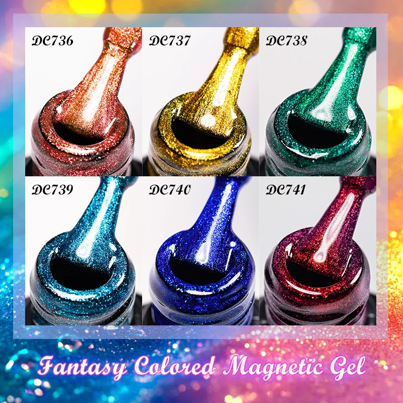 جل مغناطيسي على شكل قطة ملون خيالي 7 مل، طلاء أظافر جل بالأشعة فوق البنفسجية لتقليم الأظافر بنفسك ومستلزمات أظافر عالية الجودة احترافية