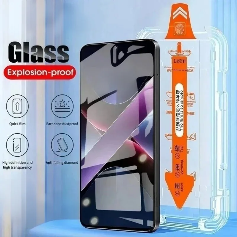 5PCS Dust Free Easy Install HD Tempered Glass Film For Samsung Galaxy A35 A37 A33 A30s A31 A34 A36 A32 4G 5G Screen Protector