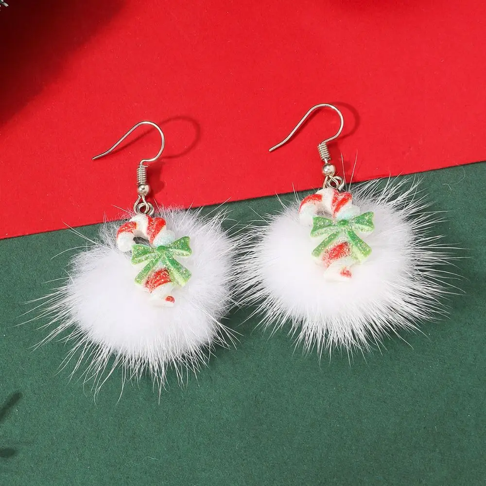 Christmas Bell Merry Christmas Earrings Christmas Stocking Snowman Elk Plush Pendant Kriss Kringle Jewelry