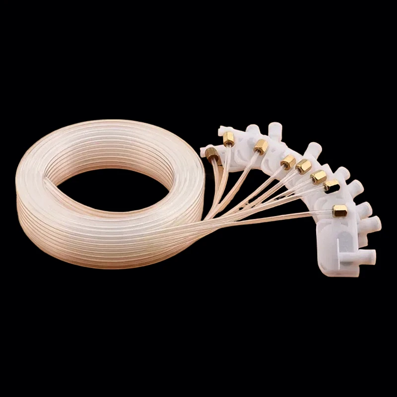 

8 цветов R1390 УФ-демпфер чернил 8 шт. 8 шт. винт Oring 2 метра 8 линейных чернильных трубок 3x2 мм для принтера Epson R2000 1390 R1900 330