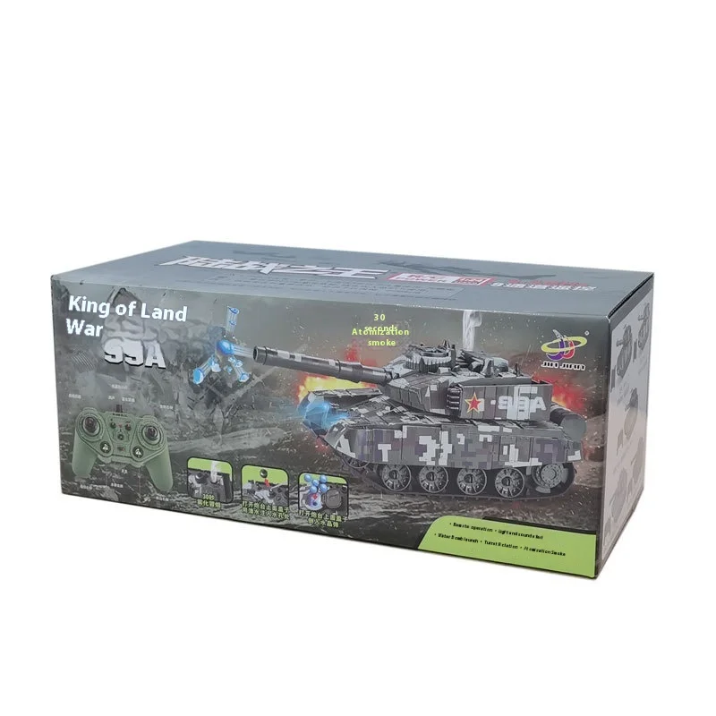 Tracked Rc Tank Electric Shooting Boys Battle Armored Vehicle Remote Control Combat Toy Military Crawler Durable Model