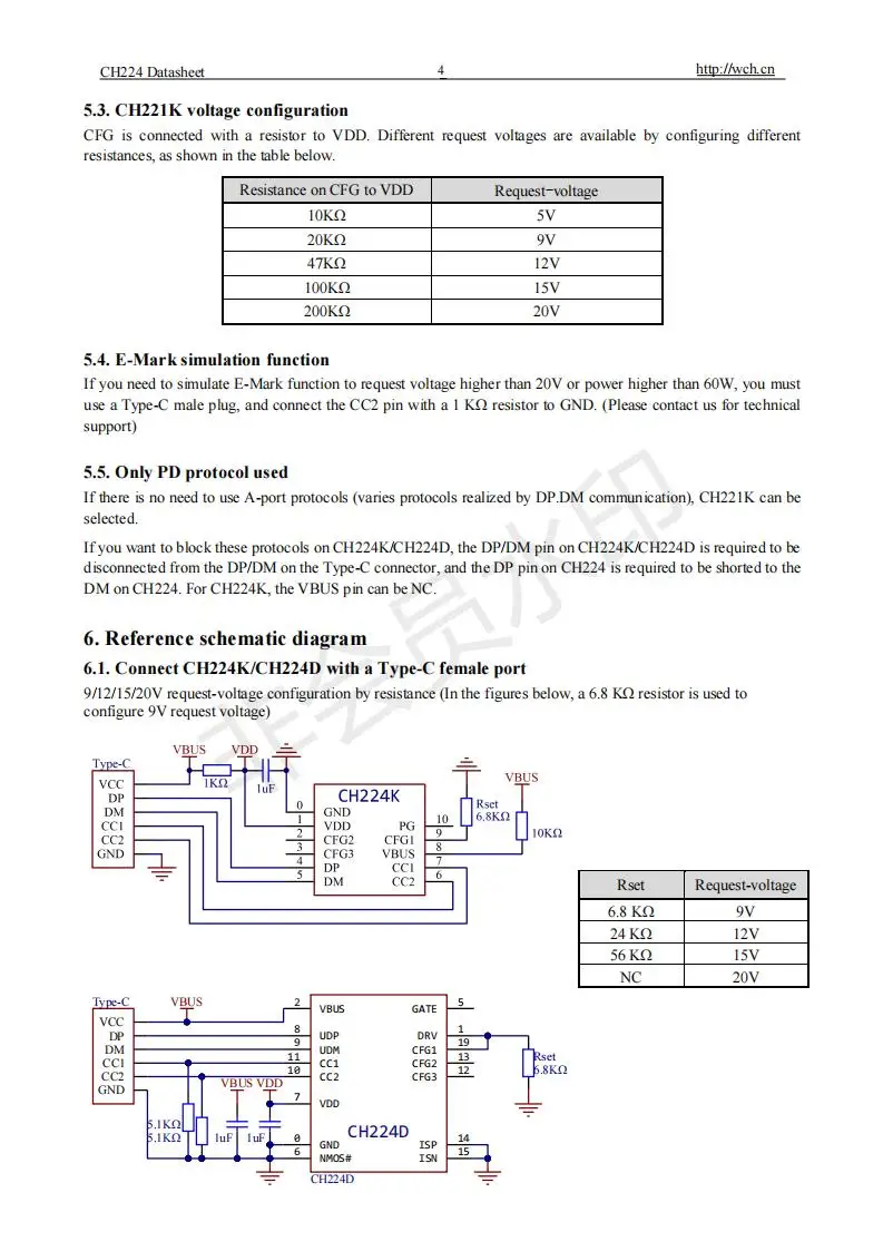 CH224K USB PD Protokoll Sink Chip IC 10 Teile/los – Detail 4