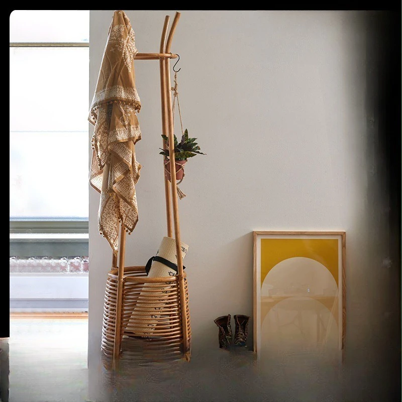 Nordic ins Garderobe B & B Hotel Rattan Boden Hängen Kleiderbügel Tür Hängen Kleiderbügel Rattan Handgemachte Rattan